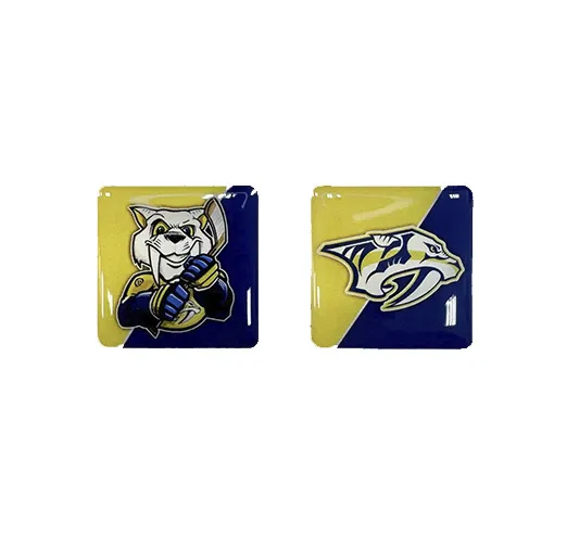 Наклейки на телефон логотип+талисман ХК Nashville Predators