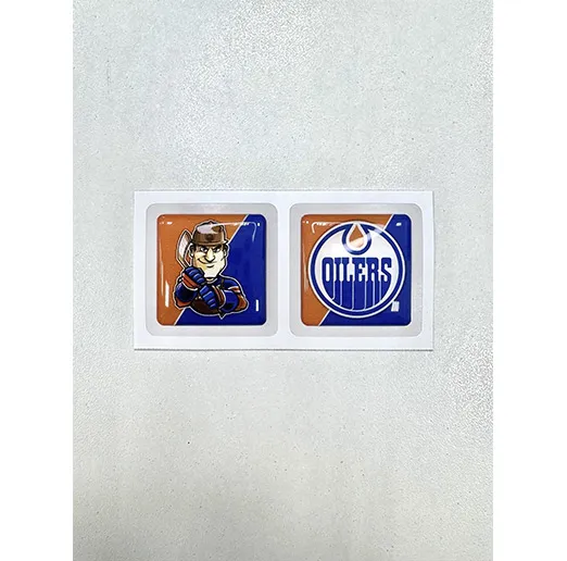 Наклейки на телефон логотип+талисман ХК Edmonton Oilers