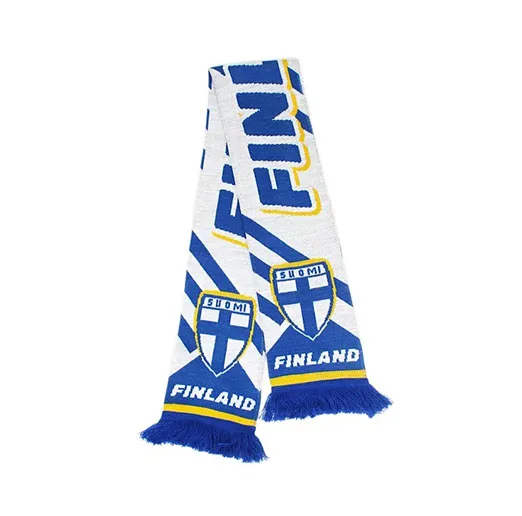 Шарф FINLAND бело-синий акриловый SCF1014
