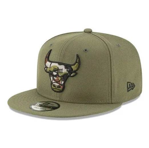 Бейсболка НБА Чикаго Буллз New Era 03 Snapback болотная