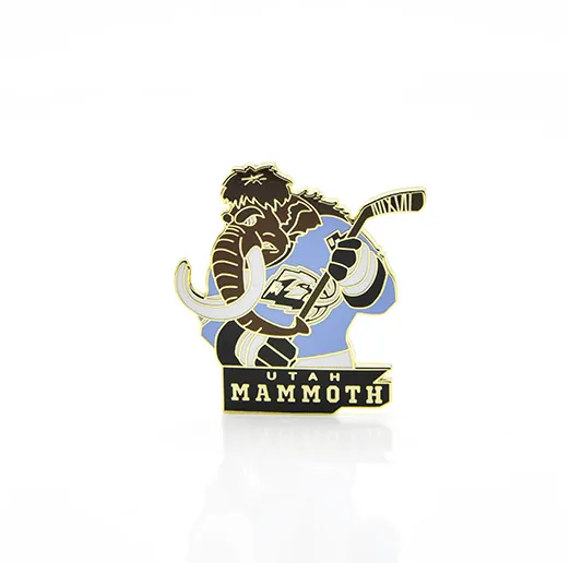 Значок НХЛ Юта Маммот Маскот