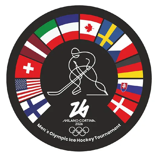 Шайба ОИ 2026 MILANO CORTINA Флаги 1-ст.
