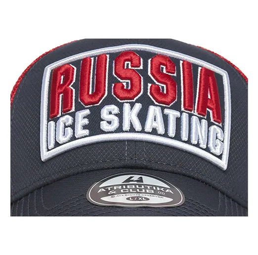 Бейсболка Россия A&C 10270 Russia ice skating сине-кр. с сеткой, 55-58