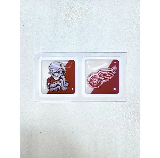 Наклейки на телефон логотип+талисман ХК Detroit Red Wings