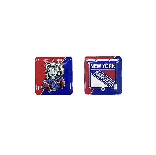 Наклейки на телефон логотип+талисман ХК New York Rangers