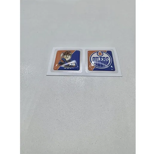 Наклейки на телефон логотип+талисман ХК Edmonton Oilers