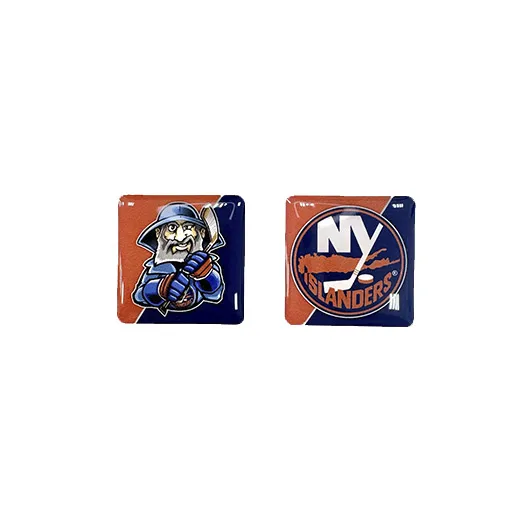Наклейки на телефон логотип+талисман ХК New York Islanders