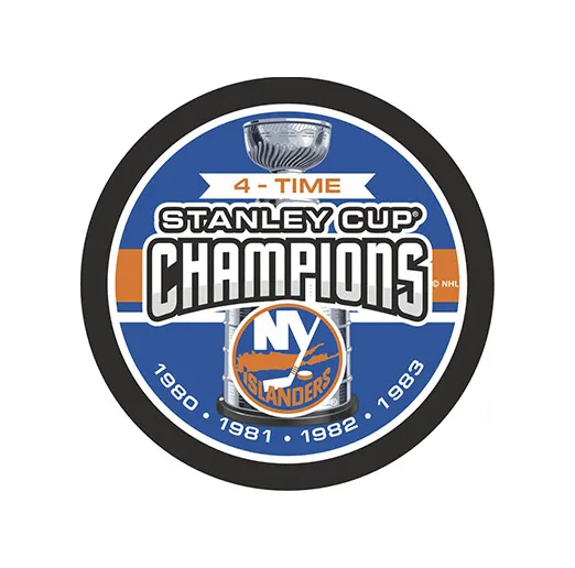 Шайба НХЛ Champions 4-Time Stanley Cup New York Islanders 1-ст.