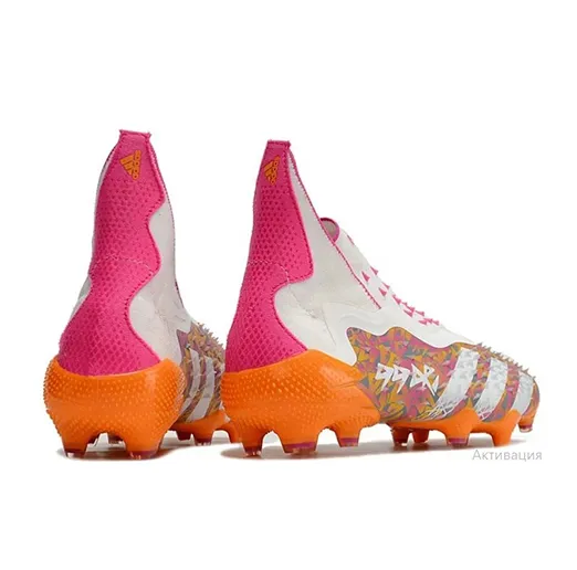Бутсы Adidas Predator Freak+ FG оранжево-розовые