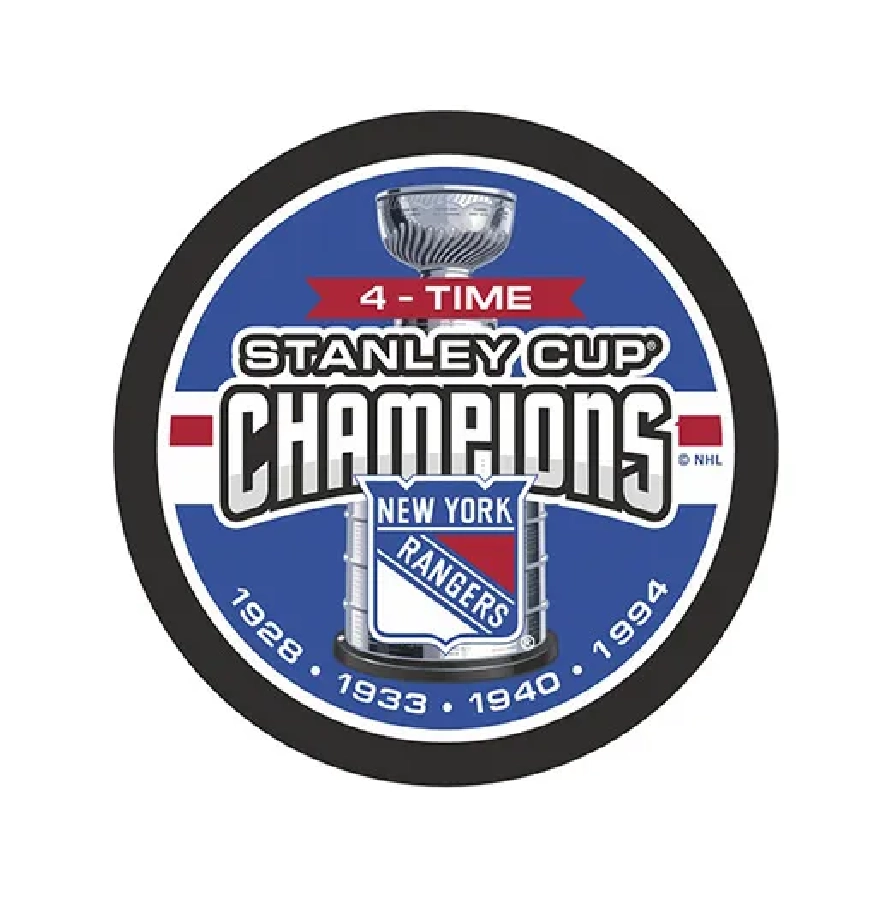 Шайба НХЛ Champions 4-Time Stanley Cup New York Rangers