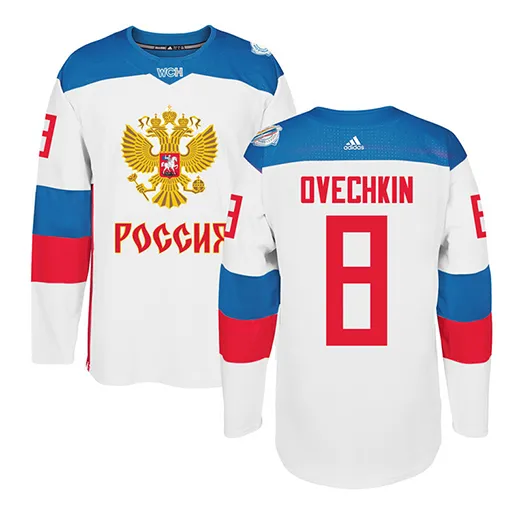 Свитер хокк. Россия №8 OVECHKIN ADIDAS белый,