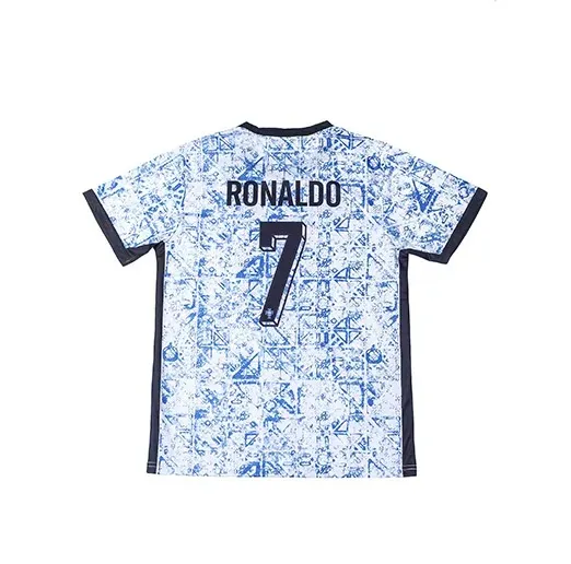 Футболка от формы подр. Португалия RONALDO 24/25 бел.-голуб. узор