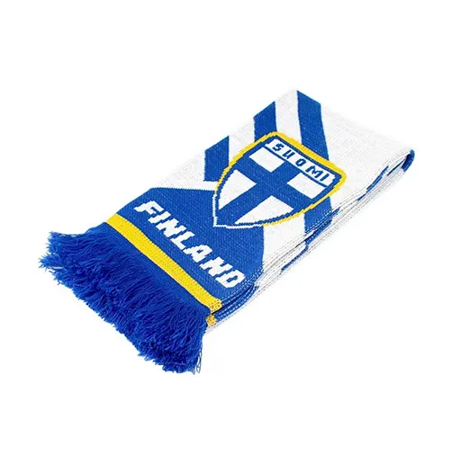 Шарф FINLAND бело-синий акриловый SCF1014