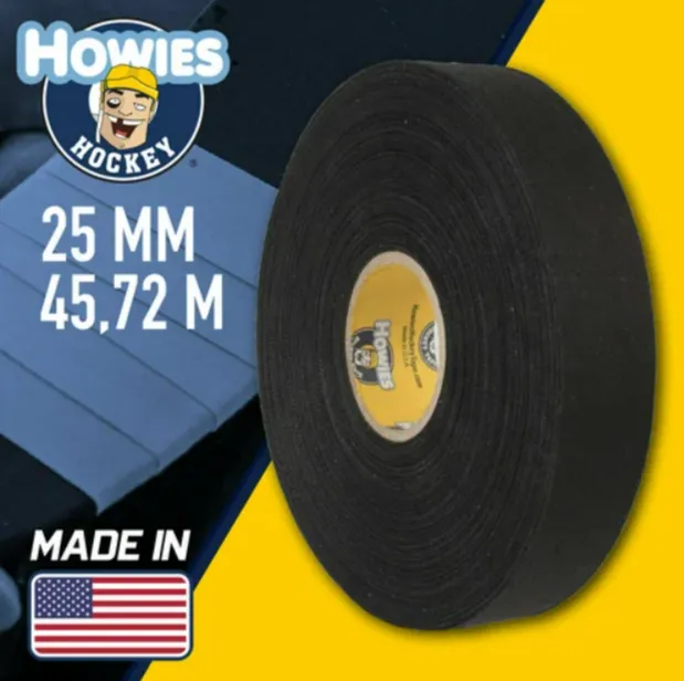 Лента хоккейная Howies 25мм х 45,72м черная