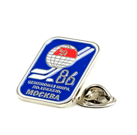 Значок ЧМ 1986 хоккей СССР