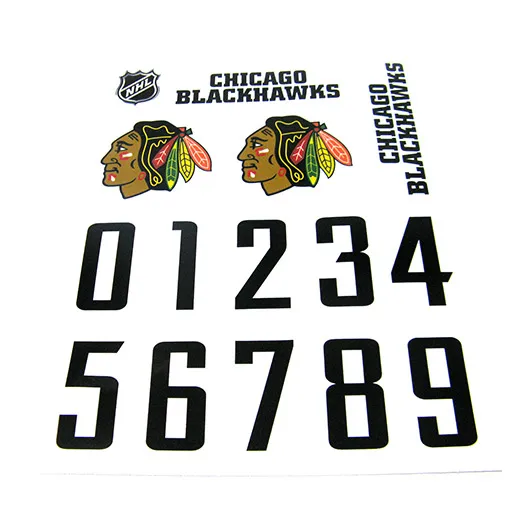 Наклейки на хоккейный шлем Chicago Blackawks