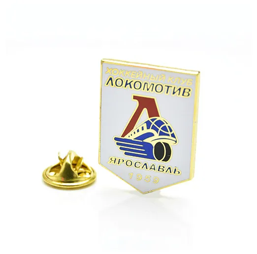Значок Локомотив Пятиугольник белый