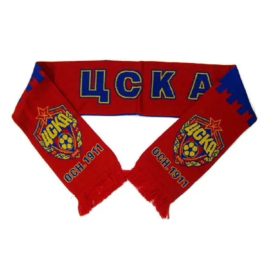Шарф ЦСКА осн. 1911 кр.-синий акриловый SCF1011
