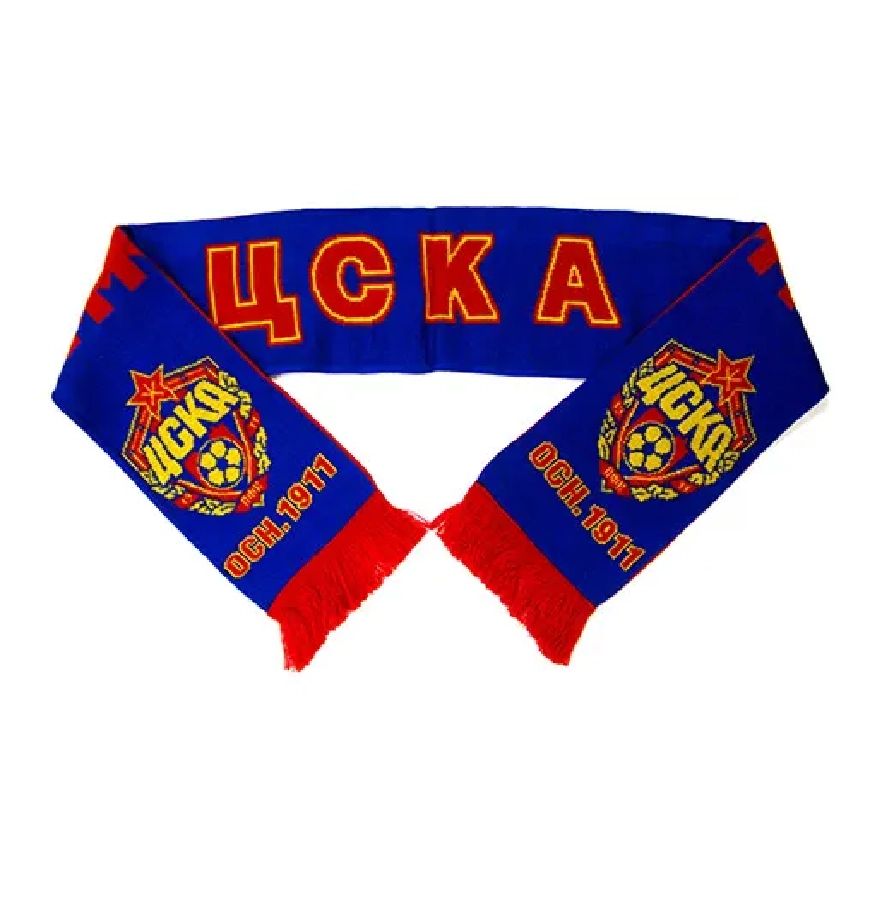 Шарф ЦСКА осн. 1911 кр.-синий акриловый SCF1011