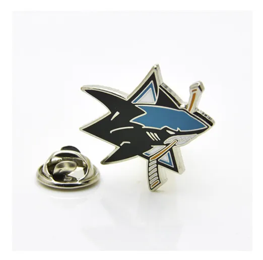 Значок НХЛ Сан-Хосе Шаркс Эмблема черная