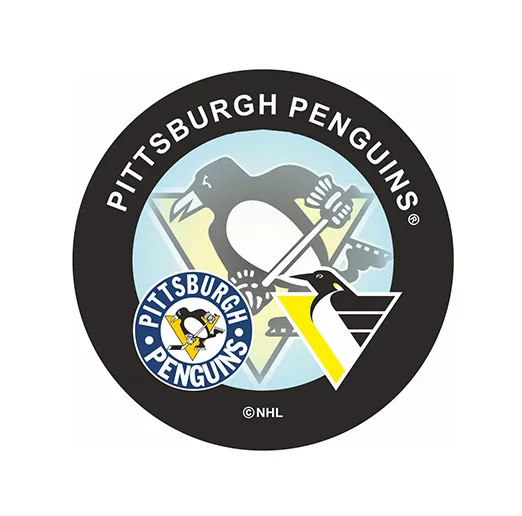Шайба Pittsburgh Penguins три логотипа