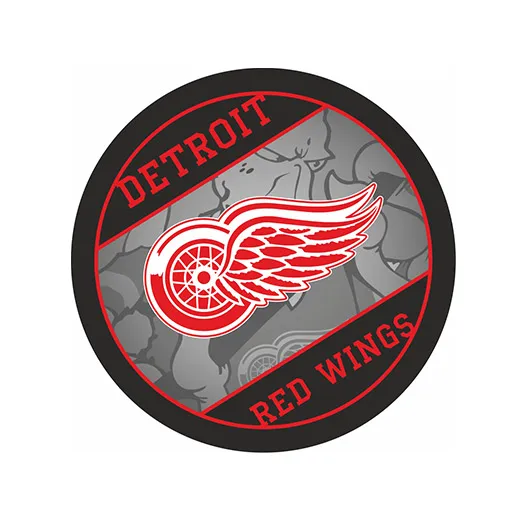 Шайба НХЛ серый фон Детройт