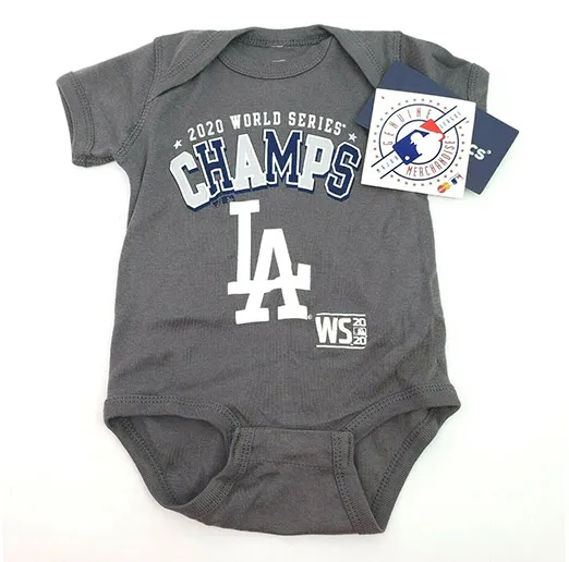 Боди Fanatics Infant Charcoal Los Angeles Dodgers 2020 World Series Champions