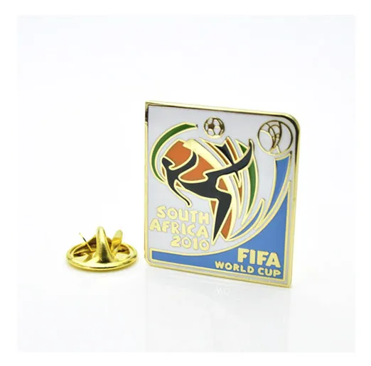 Значок чемпионат мира по футболу 2010 (ЮАР) эмблема белая
