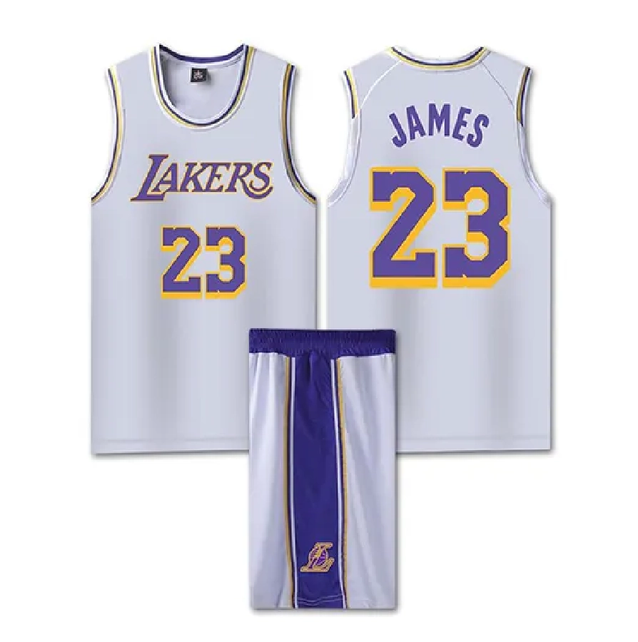 Форма баскетбольная LAKERS JAMES №23 подростковая белая