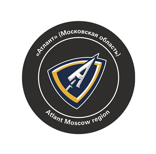 Шайба КХЛ 2008 Атлант желтый лого 1-ст.