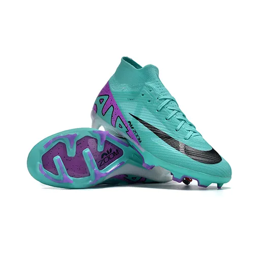 Бутсы NIKE AIR ZOOM MERCURIAL SUPERFLY IX ELITE с носком бирюзовые подростковые