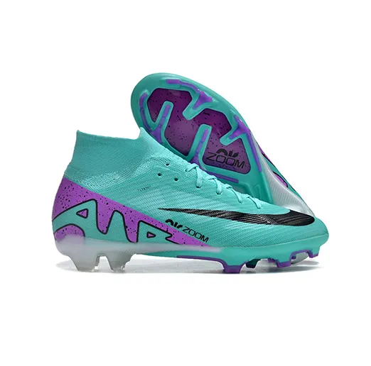 Бутсы NIKE AIR ZOOM MERCURIAL SUPERFLY IX ELITE с носком бирюзовые подростковые