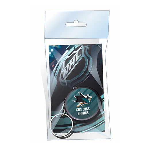 Брелок мини-шайба San Jose Sharks
